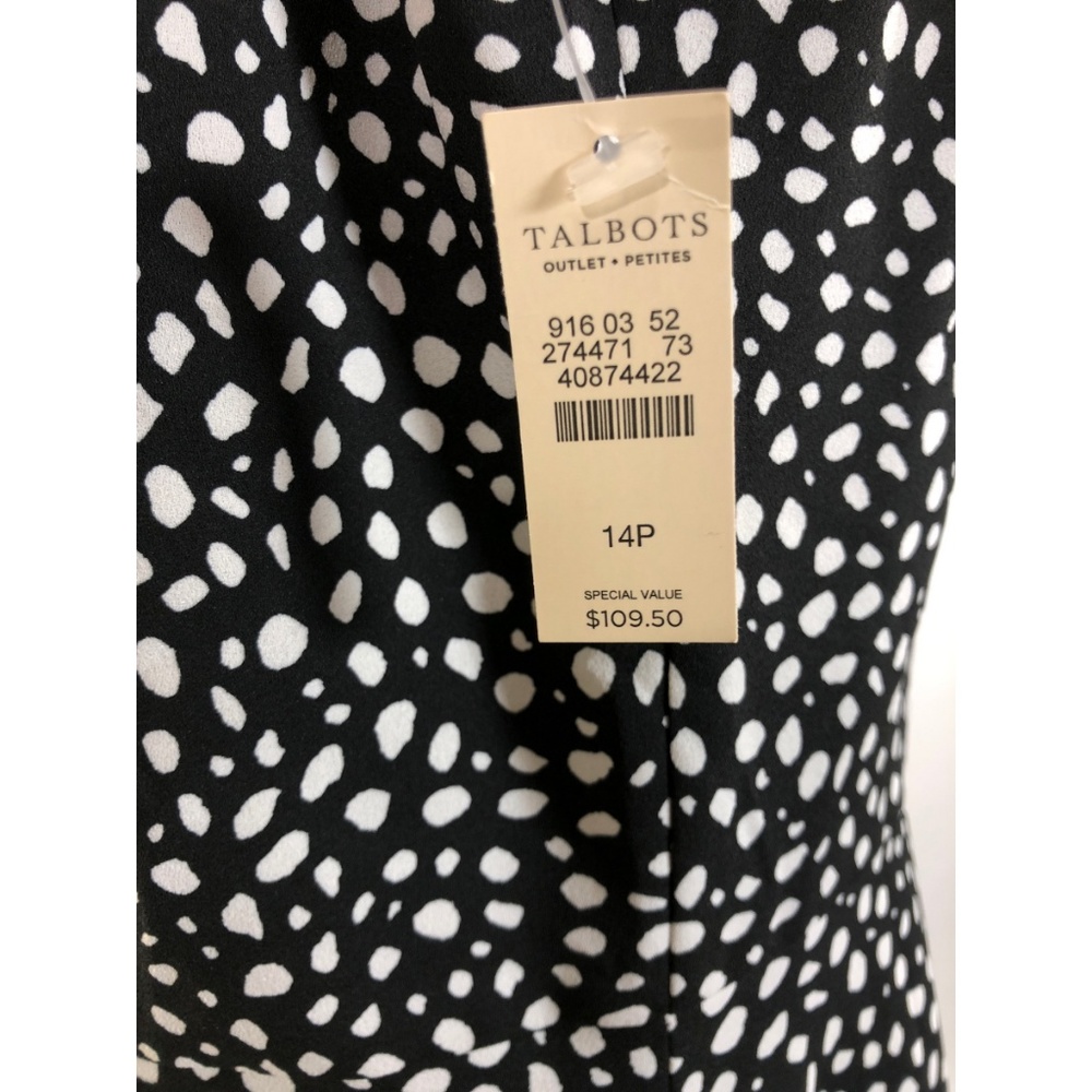 Talbots Women's Polka Dot Casual Dress Zipper - Picture 2 of 7